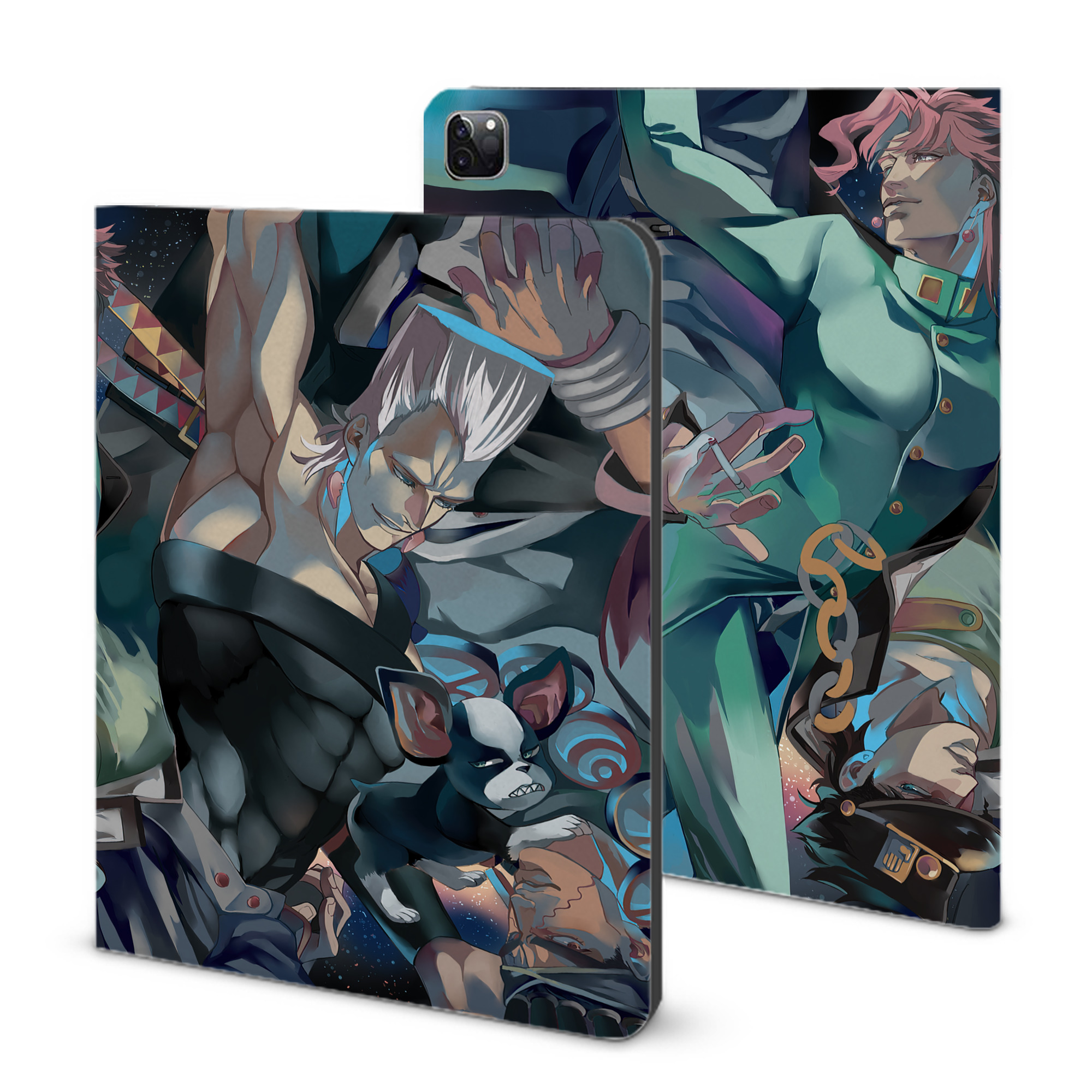 （画像用） ジョジョの奇妙な冒険 JoJo's Bizarre Adventure IPad ケース ブック型 PUレザー TPU 耐衝撃 軽量 薄型 ペン収納なし 全面保護 IPad 各モデル対応